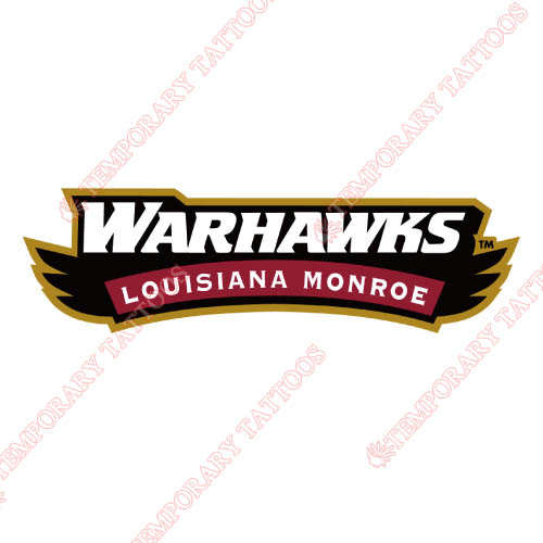 Louisiana Monroe Warhawks Customize Temporary Tattoos Stickers NO.4818